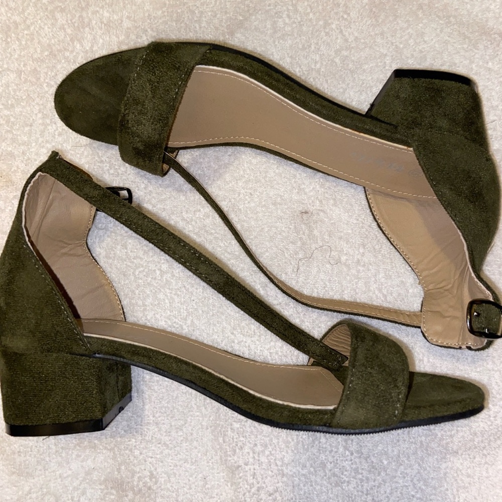 Olive green heels